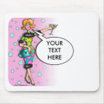 Mousepad - Polka Dot Martini Diva