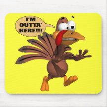 Mousepad - Running For Cover Turkey