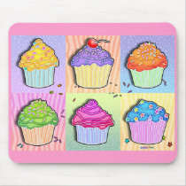 Mousepads - Pop Art Cupcakes