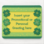 Mousepads template - customisable shamrocks