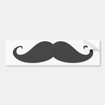 Moustache Bumper Sticker
