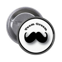 Moustache Button - Team Groom