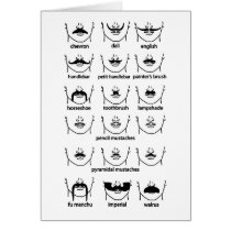 Moustache Chart Greeting Card