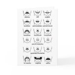 Moustache Chart Father's Day cards