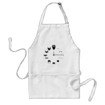 Moustache Clockface Apron