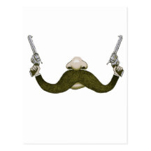 Moustache Cowboy Postcards
