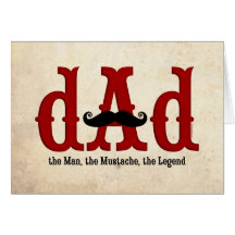 Moustache Dad Card
