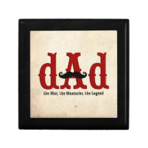 Moustache Dad Giftbox Keepsake Box