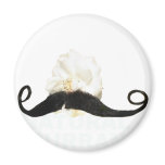 Moustache Flower magnets