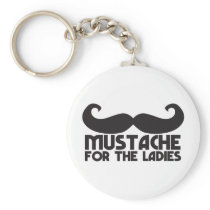 Moustache for the ladies keychain