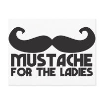 Moustache for the ladies post card