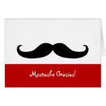 Moustache Gracias Blank Note Card