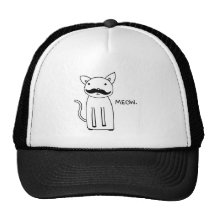 Moustache Kitty Mesh Hats