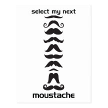 Moustache Line Up Post Card