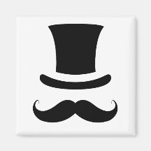 Moustache / Moustache Top Hat Magnet