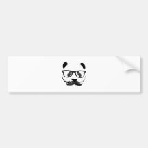 Moustache Pandaz In Da Disco Bumper Stickers