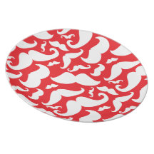 Moustache Pattern Plate