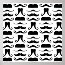 Moustache Print Poster