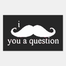 Moustache Rectangle Stickers