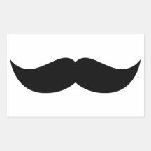 Moustache Rectangular Stickers