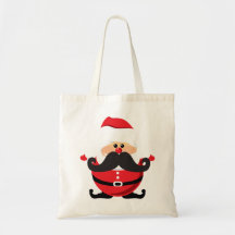 Moustache Santa Claus Bags