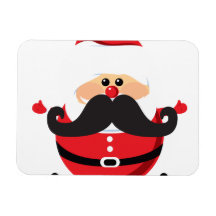 Moustache Santa Claus Magnet