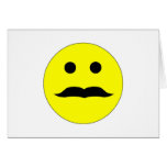 Moustache Smiley Card