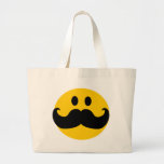 Moustache Smiley (Customisable background colour) Bag
