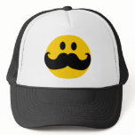 Moustache Smiley (Customisable background colour) Trucker Hats
