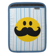 Moustache Smiley iPad Sleeves
