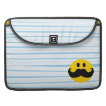 Moustache Smiley Sleeves For MacBook Pro