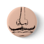 Moustache Surrealist Pinback