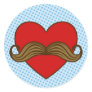 Moustache Valentine Heart