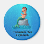 Moustached Merman Refrigerator Magnets