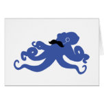 moustached octopus with a monocle card