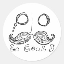 moustaches are so cool sticker