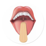 Mouth With Tongue Depressor stickers