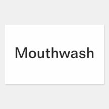 Mouthwash Label/ Rectangle Stickers
