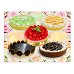 Mouthwatering cakes post cards