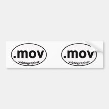 .MOV Videographer bumper sticker