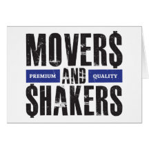 Movers and Shakers - Blue Greeting Cards