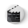movie film clapperboard pinback button