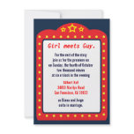 Movie Marquee Theatre Wedding Invitation