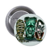 Movie Monsters Pinback Buttons
