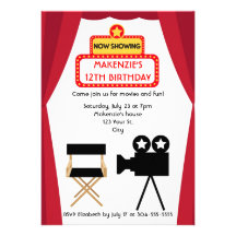 Movie Night Birthday Personalised Announcement