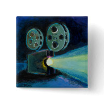 Movie projector colourful expressive painting art