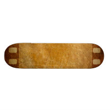 MOVIE REEL OLD-FASHIONED GRUNGE GOLD BACKGROUND DI SKATE DECK