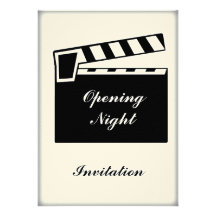 Movie Slate Clapperboard Board Party Event Personalized Invitation