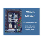MOVING ANNOUNCEMENT, Window in Pastel postcards
