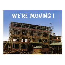 Moving Change of Address Funny House Building Postcards